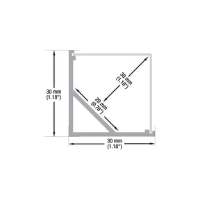 VBD-CH-C4 Corner Mount Square LED Aluminum Channel