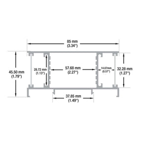 VBD-CH-WC4 Up-Down LED Wall Mount Aluminum Channel