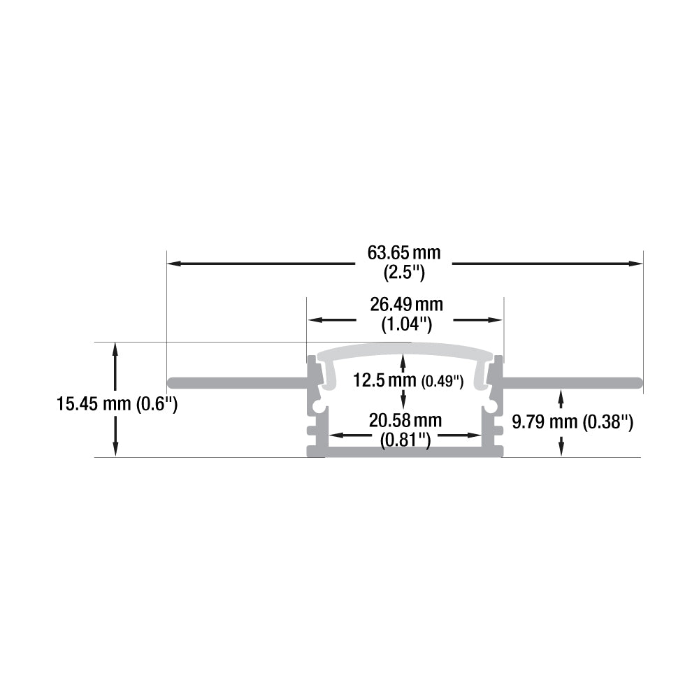 VBD-CH-D5 Drywall(Plaster-In) LED Aluminum Channel
