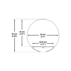 VBD-CH-R3 Round 60mm(2.36in) Diameter Diffuser LED Channel
