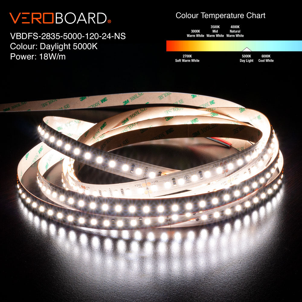 まり VBDFS-2835 LED Strip - 2640Lm/m, 18W/m, CCT Options