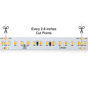VBDFS-2835-CW&WW-168-24-NS Hybrid Adjustable Color Temperature LED Strip, 15W/m(5W/ft)