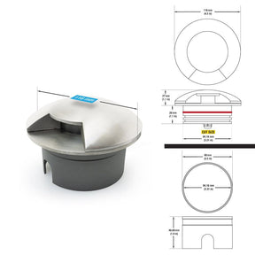 VBD-UL-D00X-0X00-B 4.5 inch Outdoor Round Recessed Inground Light