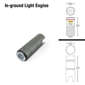 VBD-UL-1022-0300-A-3K-xx In-Ground Light 12-24V 3W 3000K(Warm White)