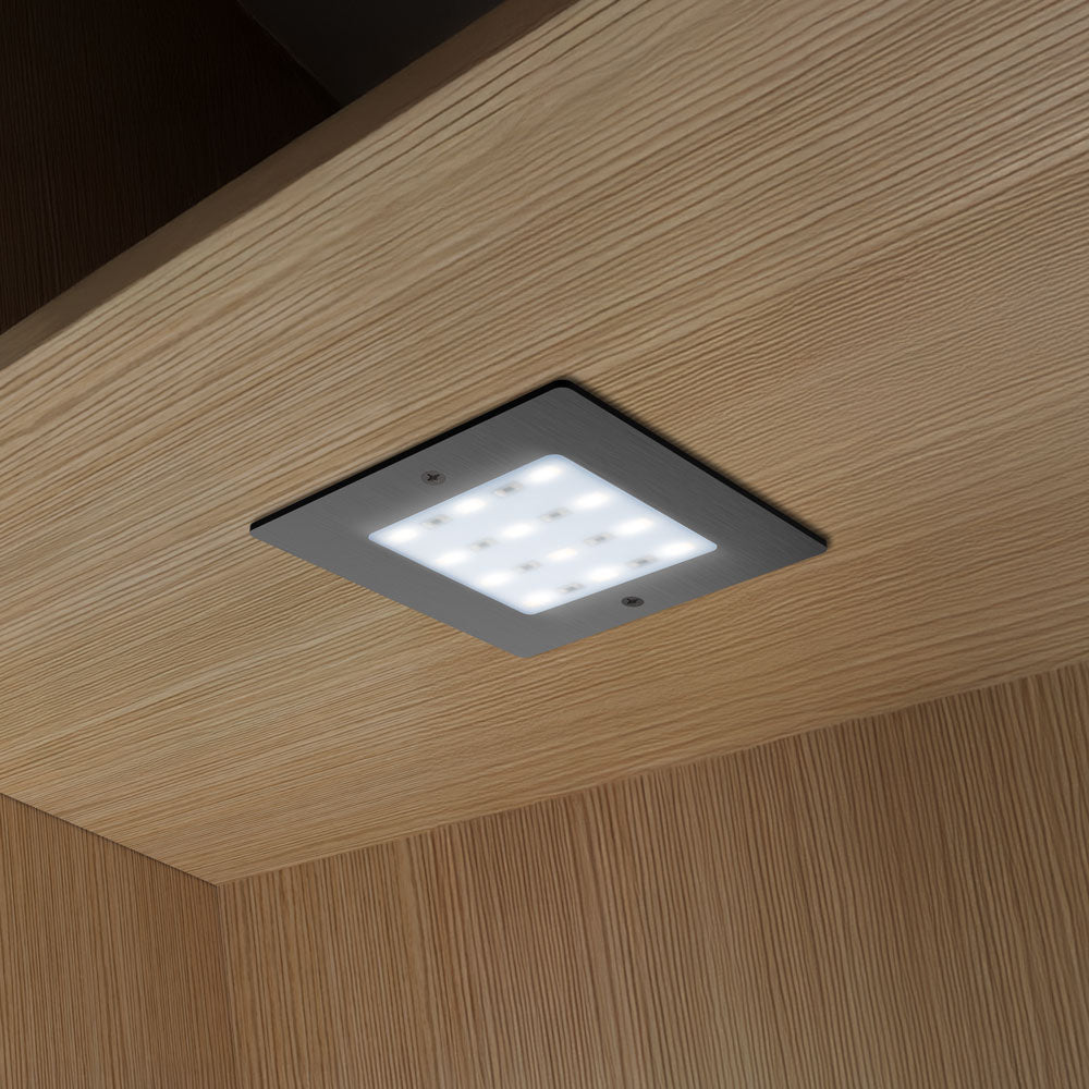 VBUN-S50-12V-Black Square Ultrathin Surface Mount Cabinet Light 12V 5W Black