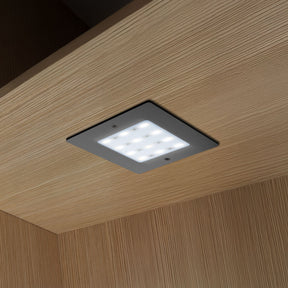 VBUN-S50-12V-Black Square Ultrathin Surface Mount Cabinet Light 12V 5W Black
