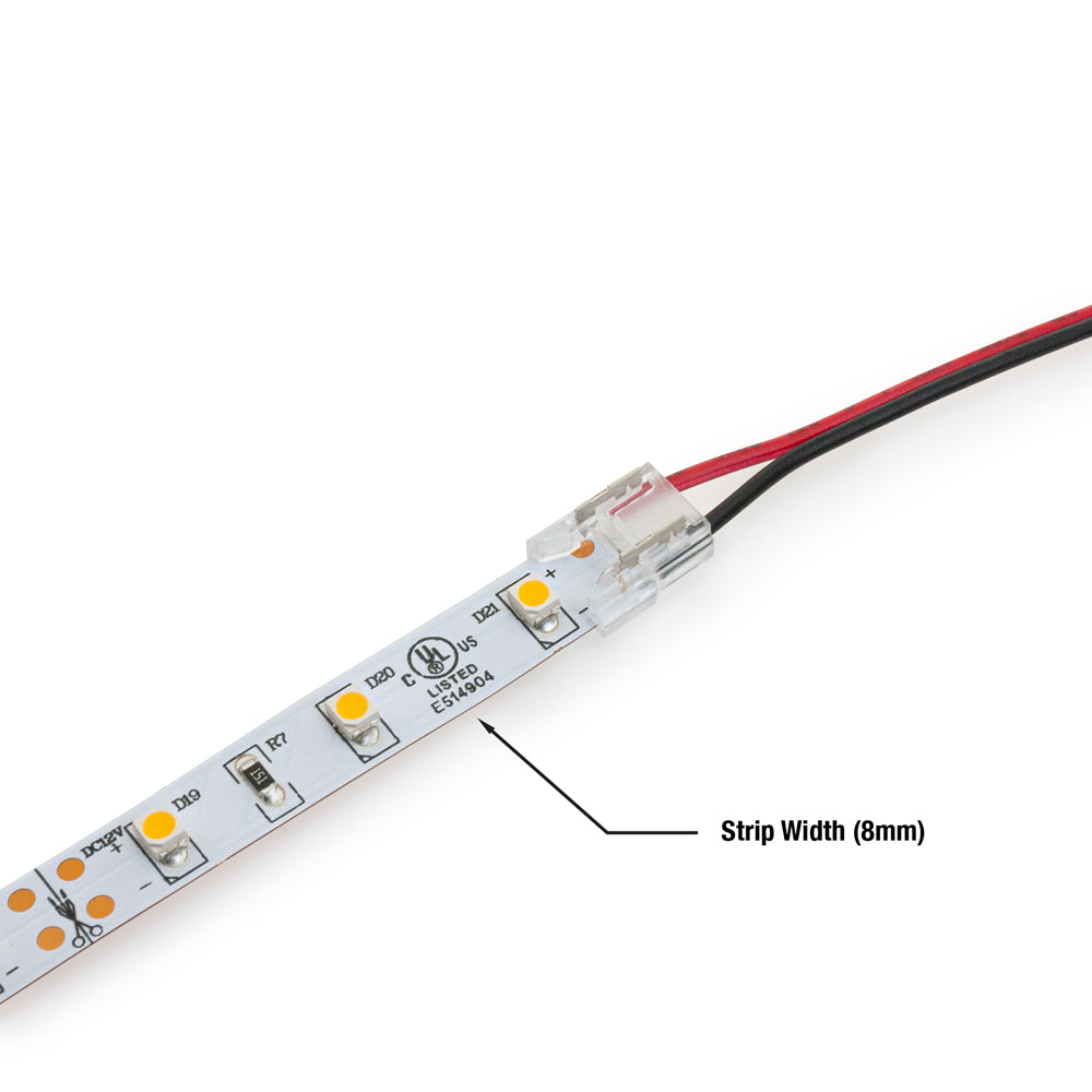 VBD-CON-8MM-1S1W LED Strip to Wire Connector, Veroboard