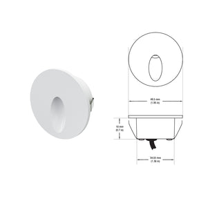 VBD-RD25-1W-3K-WH Round LED Step Lights