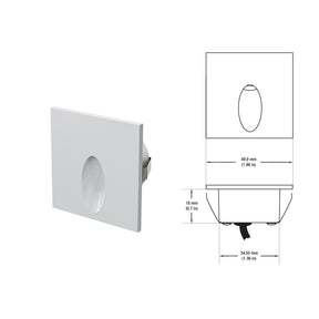VBD-SQ25-1W-3K-WH Square LED Step Lights