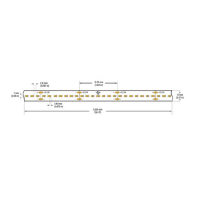 VBDFS-2216-CW&WW-336-24-NS Dim to Warm LED Strip, 15.3W/m(5W/ft)