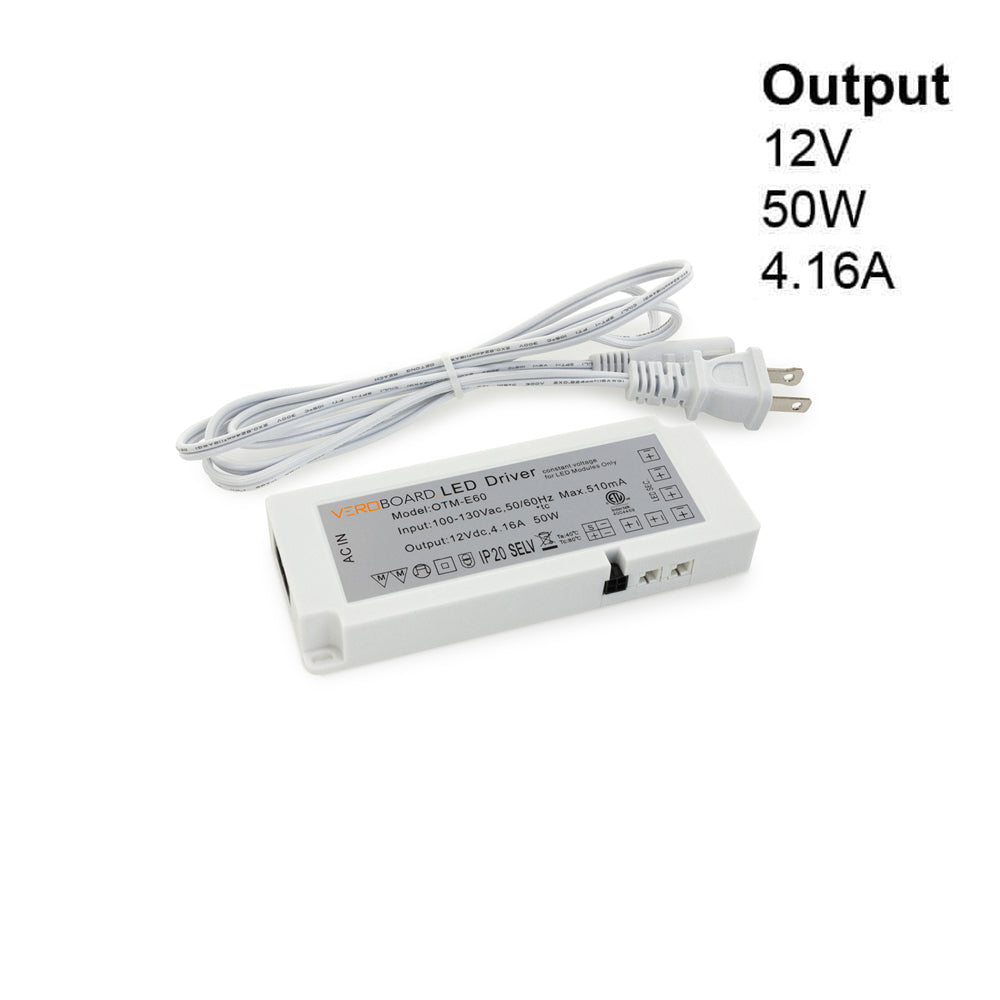 OTM-E60 Cabinet Multiple Output CV Non-Dimmable LED Driver 12V 50W