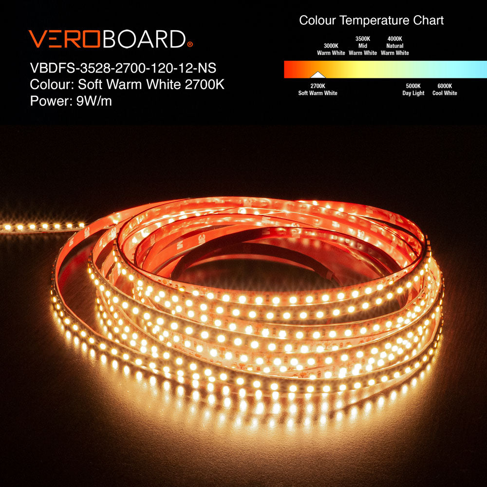 VBDFS-3528-xxxx-120-12-NS 960Lm/m(292Lm/ft) 9W/m(3W/ft) CCT(2.7K, 3K, 3.5K, 4K, 5K)