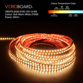 VBDFS-3528-xxxx-120-12-NS 960Lm/m(292Lm/ft) 9W/m(3W/ft) CCT(2.7K, 3K, 3.5K, 4K, 5K)