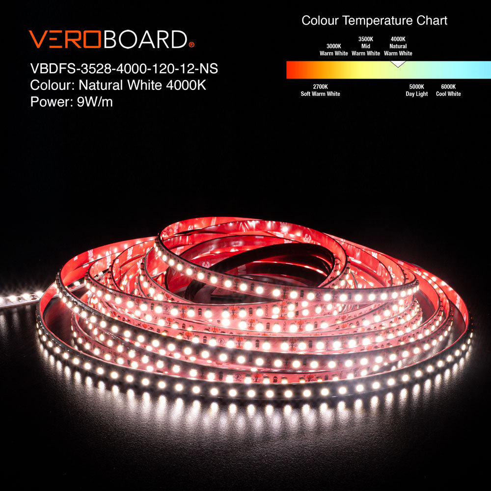 VBDFS-3528-xxxx-120-12-NS 960Lm/m(292Lm/ft) 9W/m(3W/ft) CCT(2.7K, 3K, 3.5K, 4K, 5K)