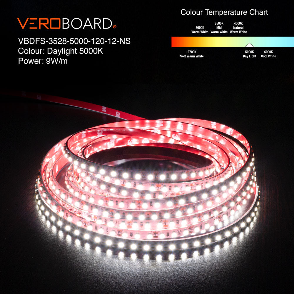 VBDFS-3528-xxxx-120-12-NS 960Lm/m(292Lm/ft) 9W/m(3W/ft) CCT(2.7K, 3K, 3.5K, 4K, 5K)