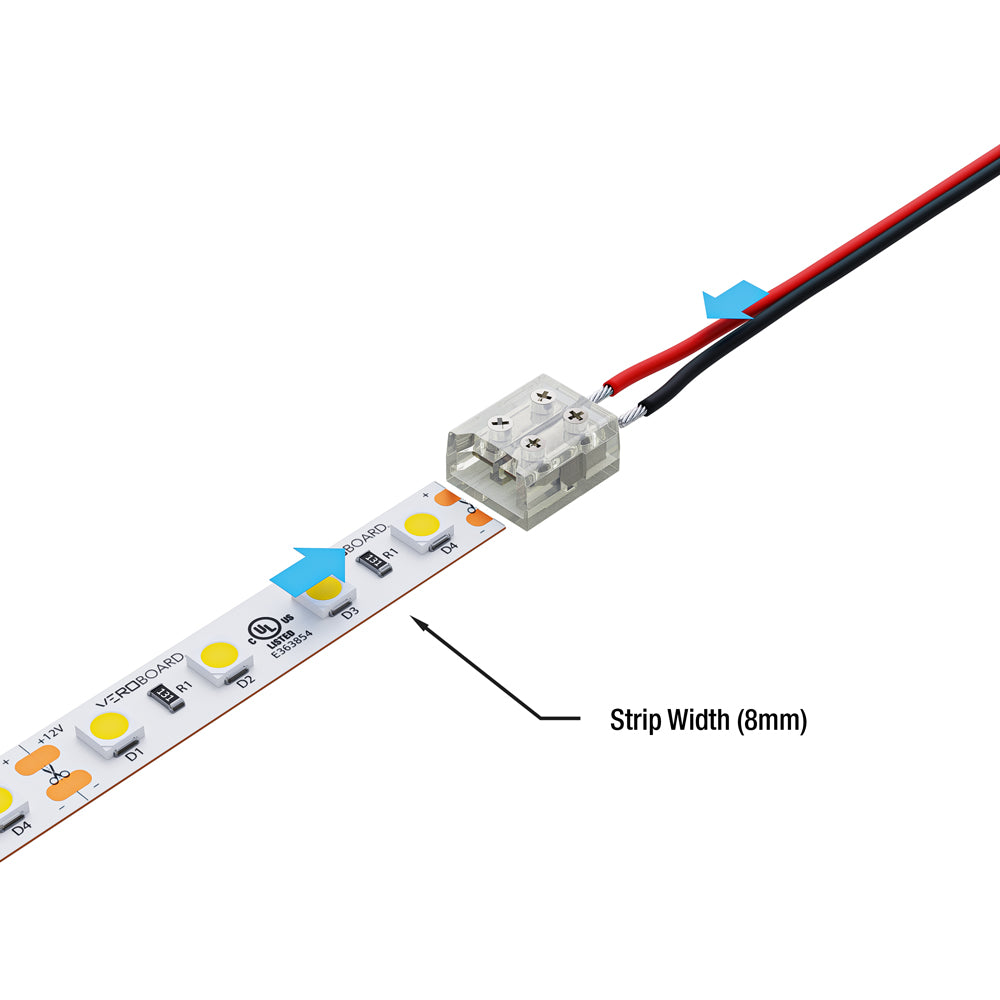 VBD-CON-SC8MM-SW LED Strip to Wire Connector