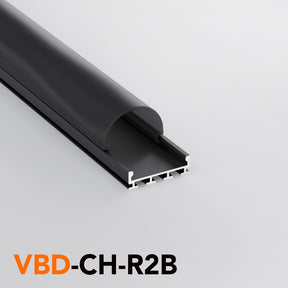 VBD-CH-R2B Black LED Aluminum Channel