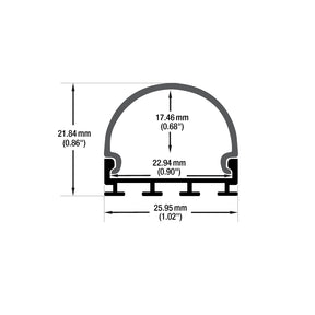 VBD-CH-R2B Black LED Aluminum Channel
