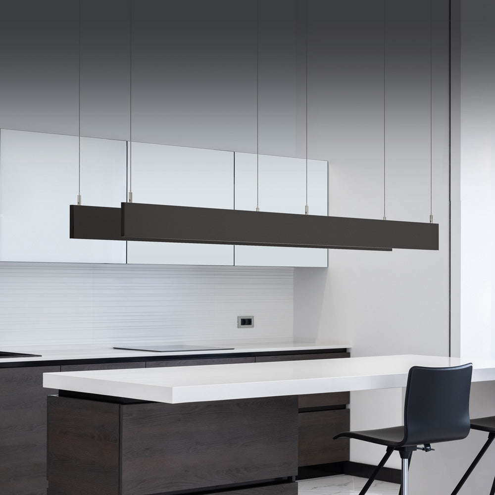 VBD-CH-H2 Narrow Black hanging LED Aluminum Channel