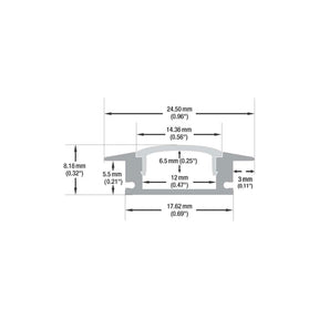 VBD-CH-RS5 Recessed LED Aluminum Channel