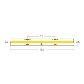VBDFS-COB480W4.5-xxxx-24S, 1190Lm/m(363Lm/ft) 14W/m(4.5W/ft) CCT(2.7K, 3K, 3.5K, 4K, 5K) Gold PCB