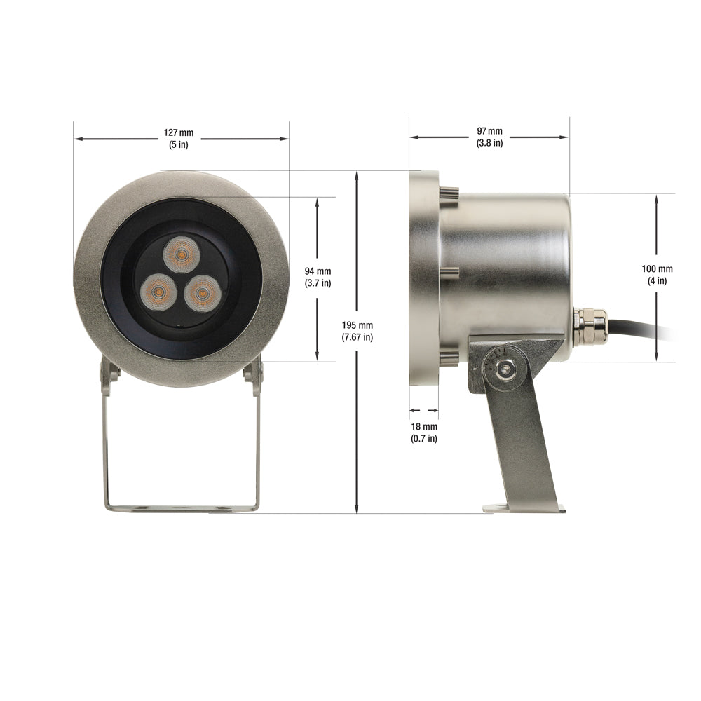 VBD-SUB-B-17-24V-3K Submersible Spotlight (Underwater) 3000K