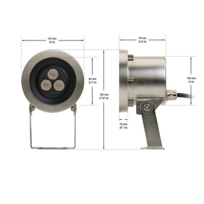 VBD-SUB-B-17-24V-3K Submersible Spotlight (Underwater) 3000K