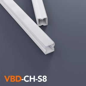 VBD-CH-S8 Waterproof PMMA Light Fixture Profile 2.4Meters(94.4in) and 3Meters(118in) - veroboard