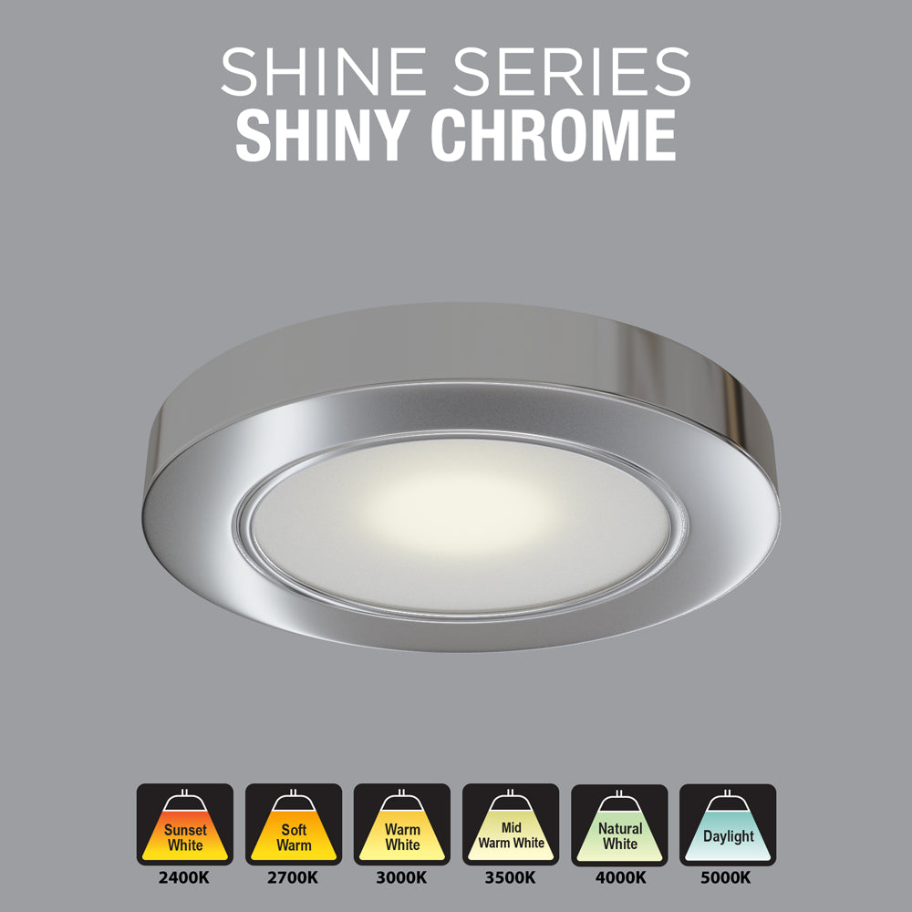 VBUN-2R25-xx-Polished Chrome Retrofit Cabinet Light Shine Series