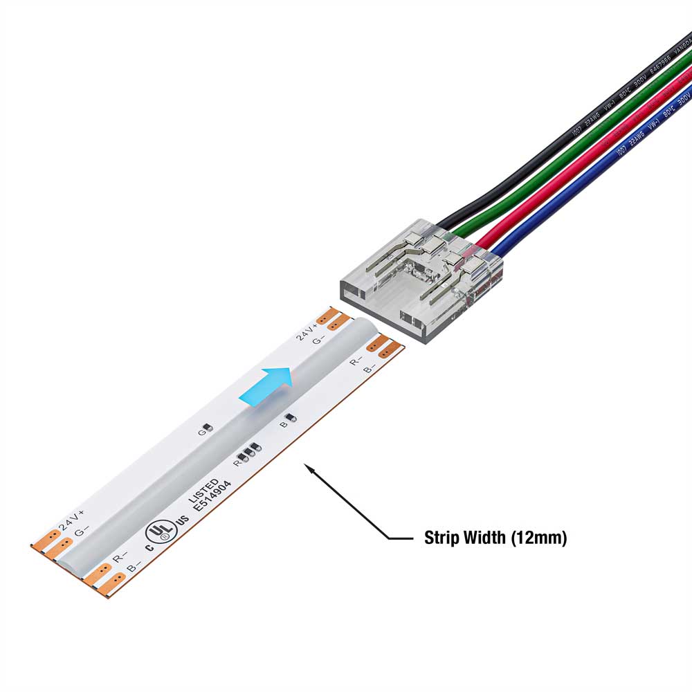 VBD-RGBBC-12MM-1S1W LED Strip to Wire Connector