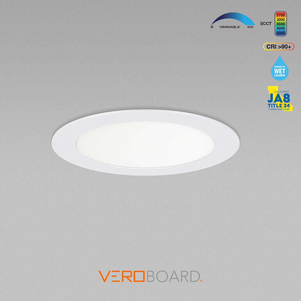 LED-6-S12W-1224V-5CCTWH, 6 inch Round Downlight LED Panel