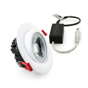 AD-LED-4-S12W-1224V-5CCTWH-EY, 4 inch Gimbal Adjustable Downlight Canless LED