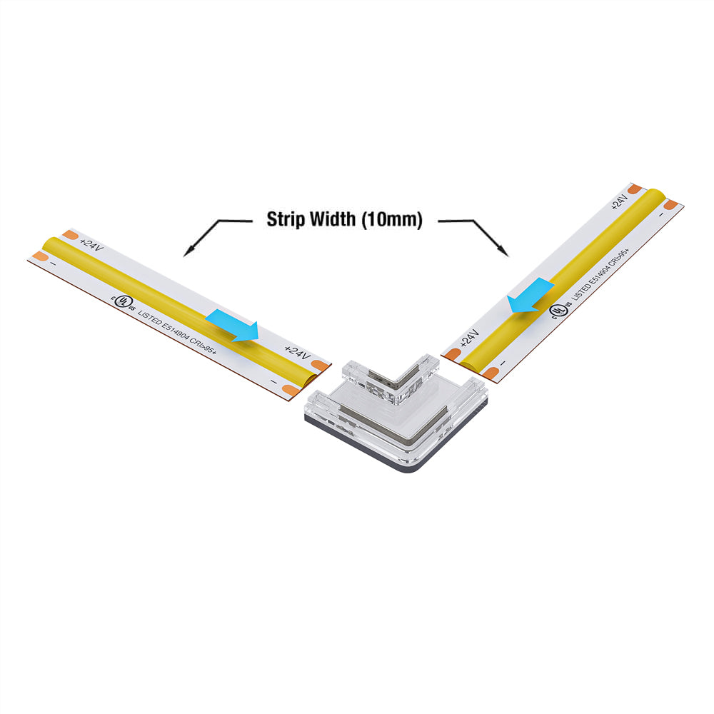 VBD-BC-10MM-L2S LED Strip to Strip Corner Connector