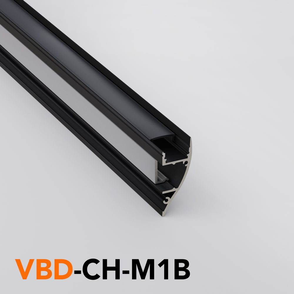 VBD-CH-M1B Black Wall Mount LED Aluminum Channel