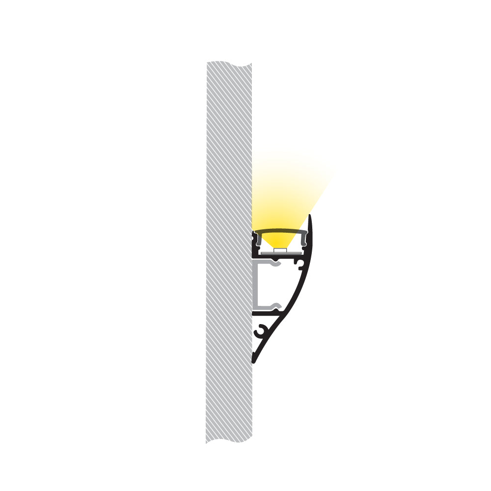 VBD-CH-M1B Black Wall Mount LED Aluminum Channel