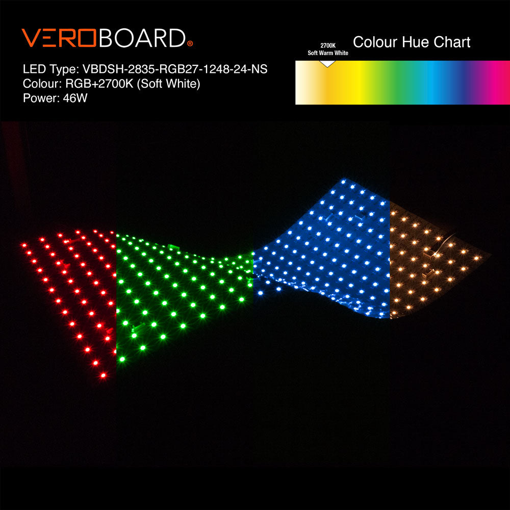 VBDSH-2835-RGB27-1248-24-NS Flexible LED Backlighting Sheet - veroboard 