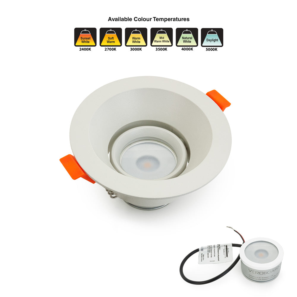 VBD-MTR-84W Low Voltage IC Rated Recessed Light Trim, Veroboard 