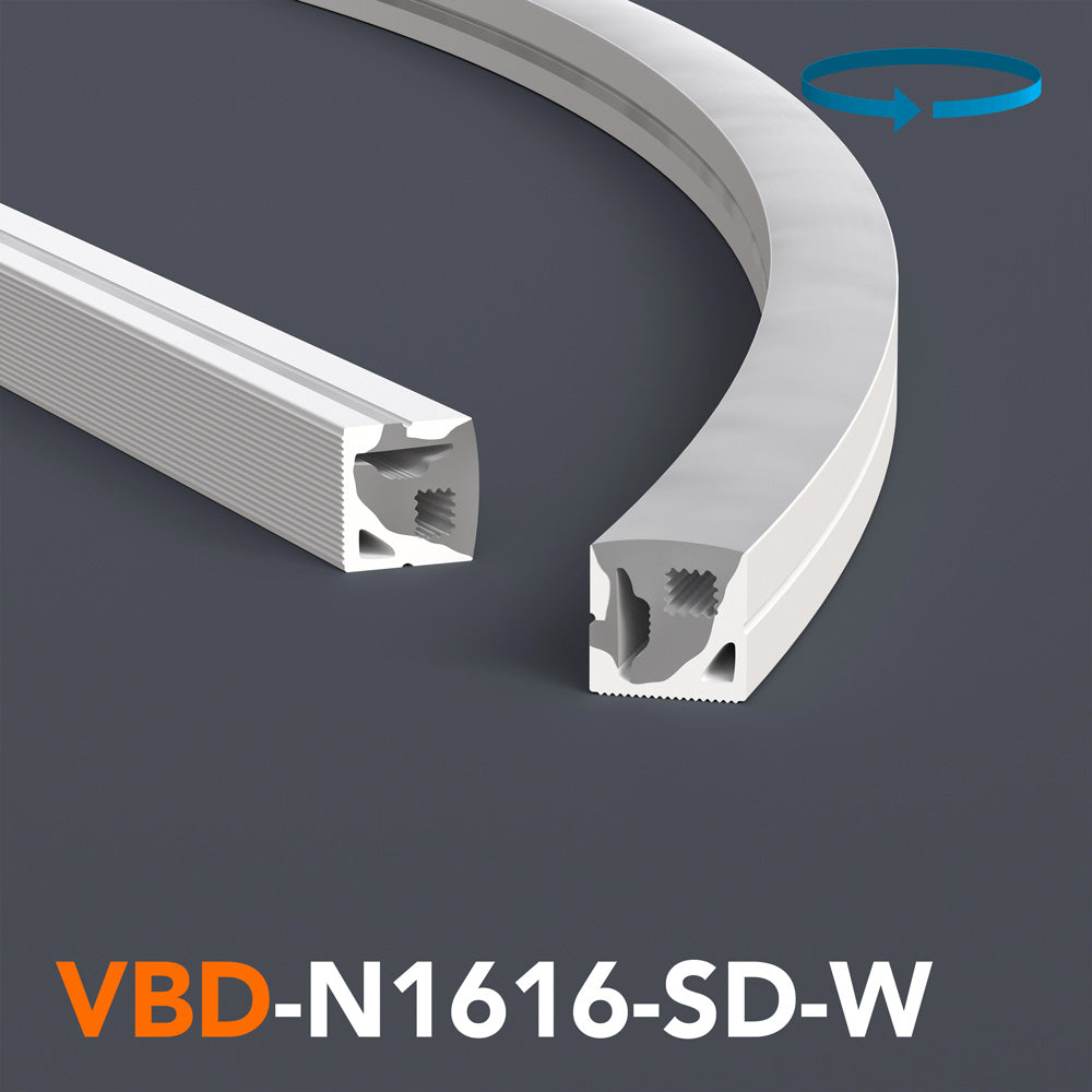 VBD-N1616-SD-W White Silicone Flexible LED Neon channel