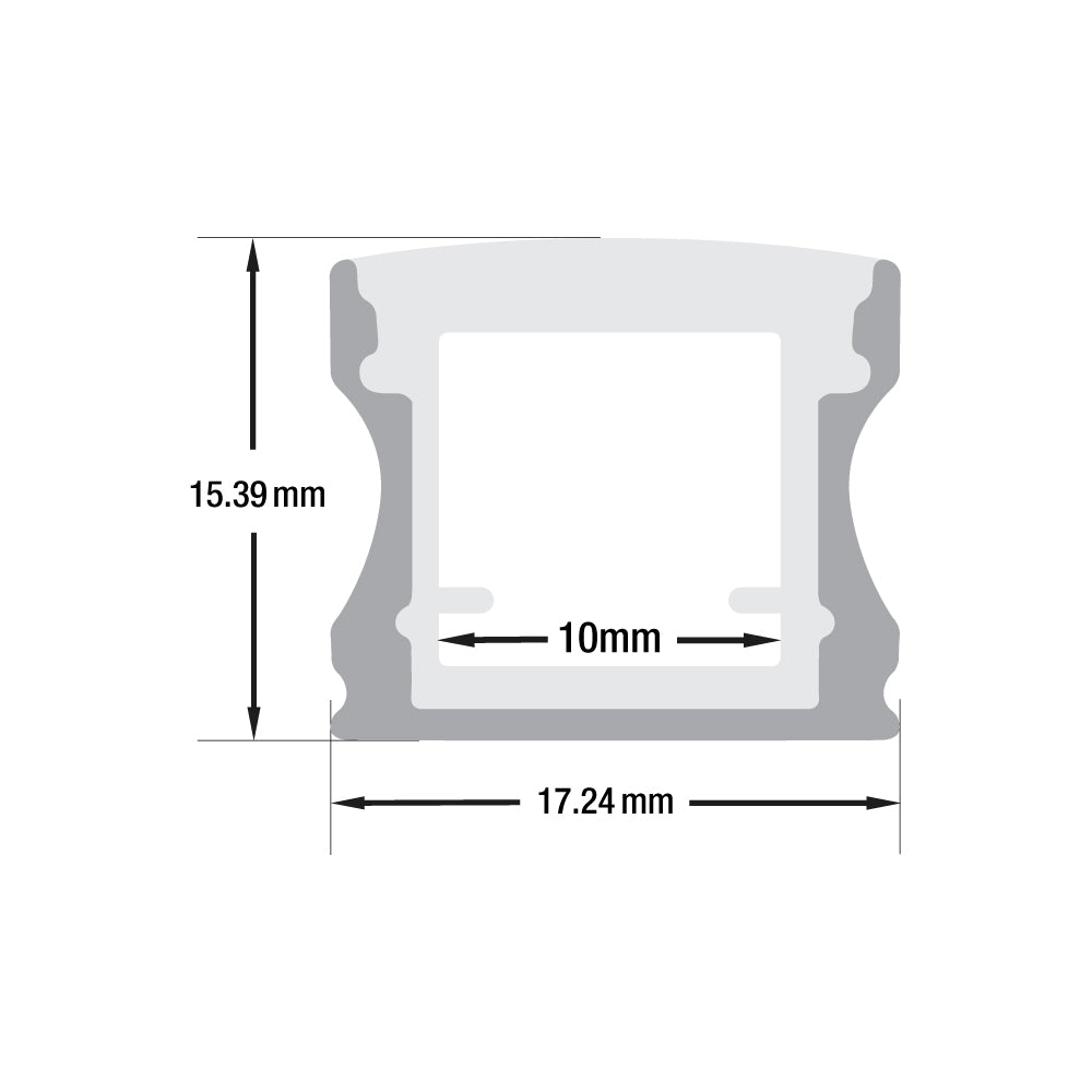 VBD-CH-S4WP Waterproof LED Aluminum Channel 2.4Meters(94.4in) - veroboard 