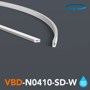 VBD-N0410-SD-W White Silicone Flexible LED Neon channel