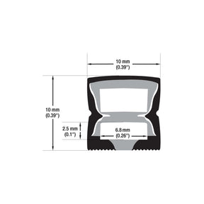 VBD-N1010-SF-B Black Silicone Flexible LED Neon channel
