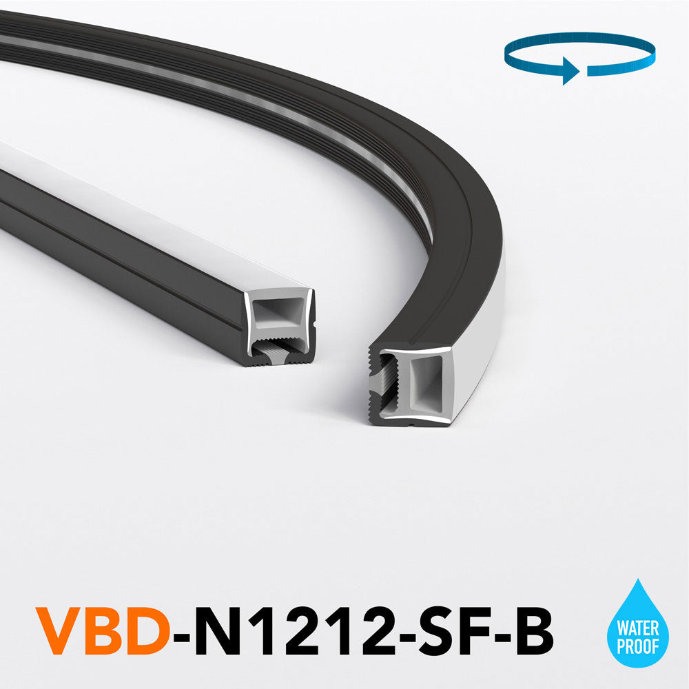 VBD-N1212-SF-B Black Silicone Flexible LED Neon channel