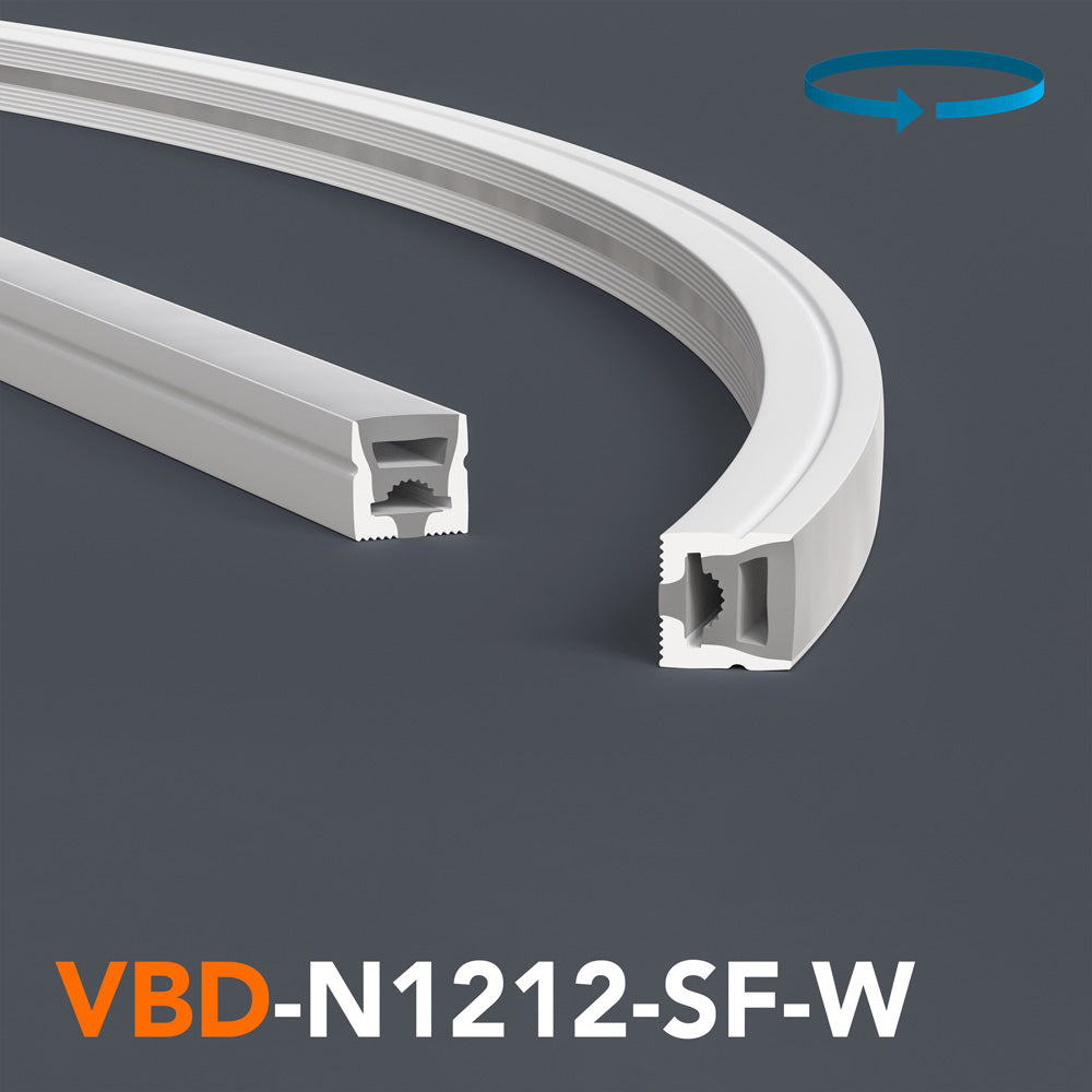 VBD-N1212-SF-W White Silicon Flexible LED Neon channel - veroboard
