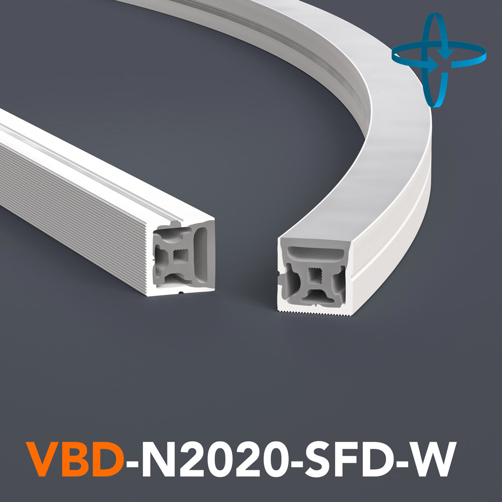 VBD-N2020-SFD-W White Silicon Flexible LED Neon channel - veroboard