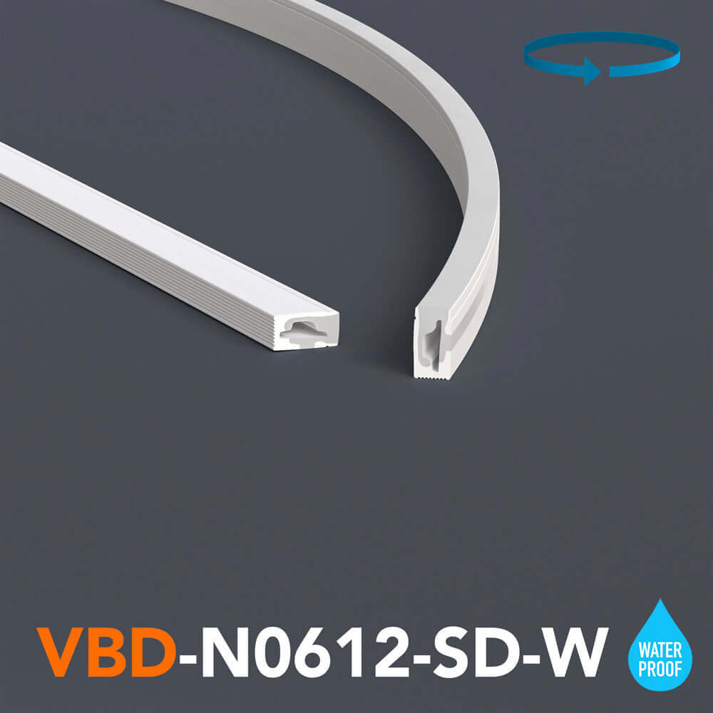 VBD-N0612-SD-W White Silicone LED Neon Channel