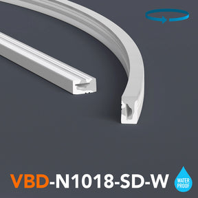 VBD-N1018-SD-W White Silicone Flexible LED Neon channel