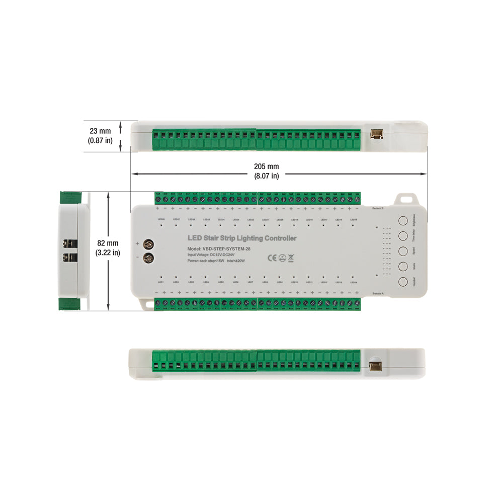 VBD-STEP-SYSTEM-28 Steps LED Light Controller with Dual PIR Motion Sensor