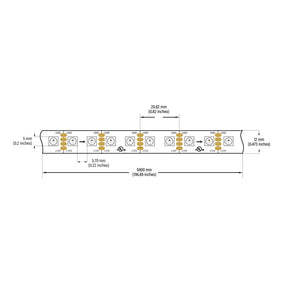 VBDFS-5050-RGBD-96-12-NS Addressable(WS2815) LED Strip, 15W/m(4.5W/ft) RGB Gold PCB