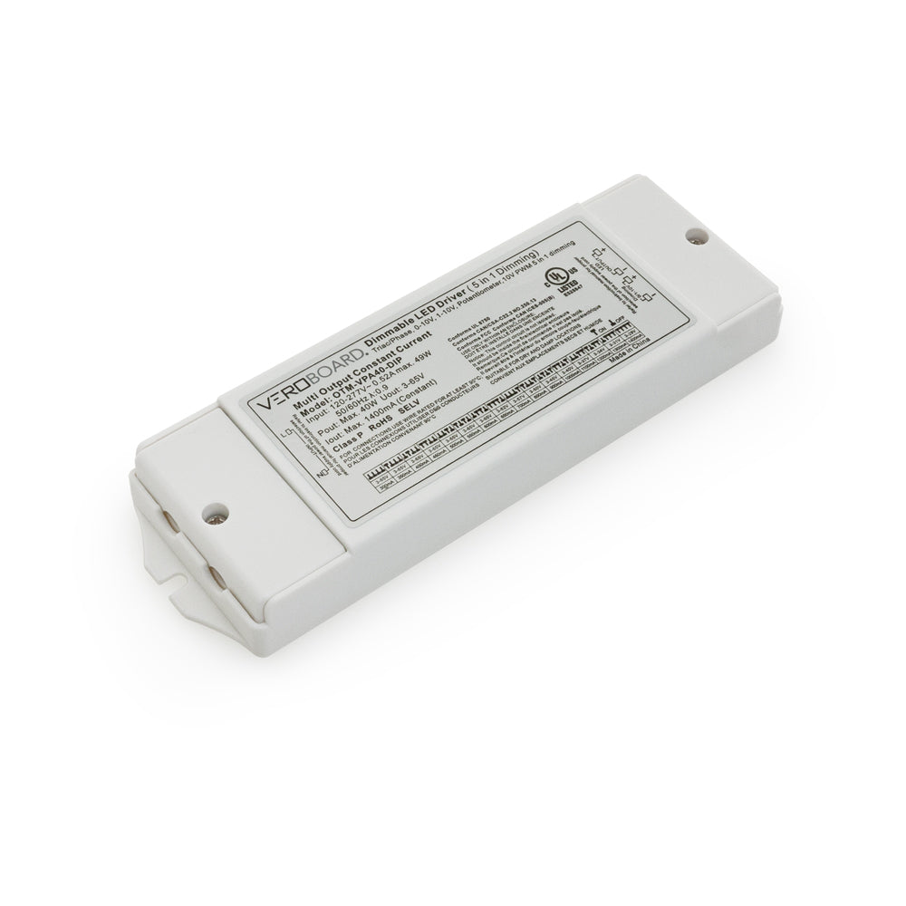 OTM-VPA40-DIP Selectable (5 in 1 Dimming) Constant Current LED Driver 300mA-1400mA 3-65V 40W, veroboard
