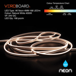 VBDFS-4K-Neon-4MM 168 LED/m Flexible Neon White LED Strip (10 Meter Roll/ 32.8ft)